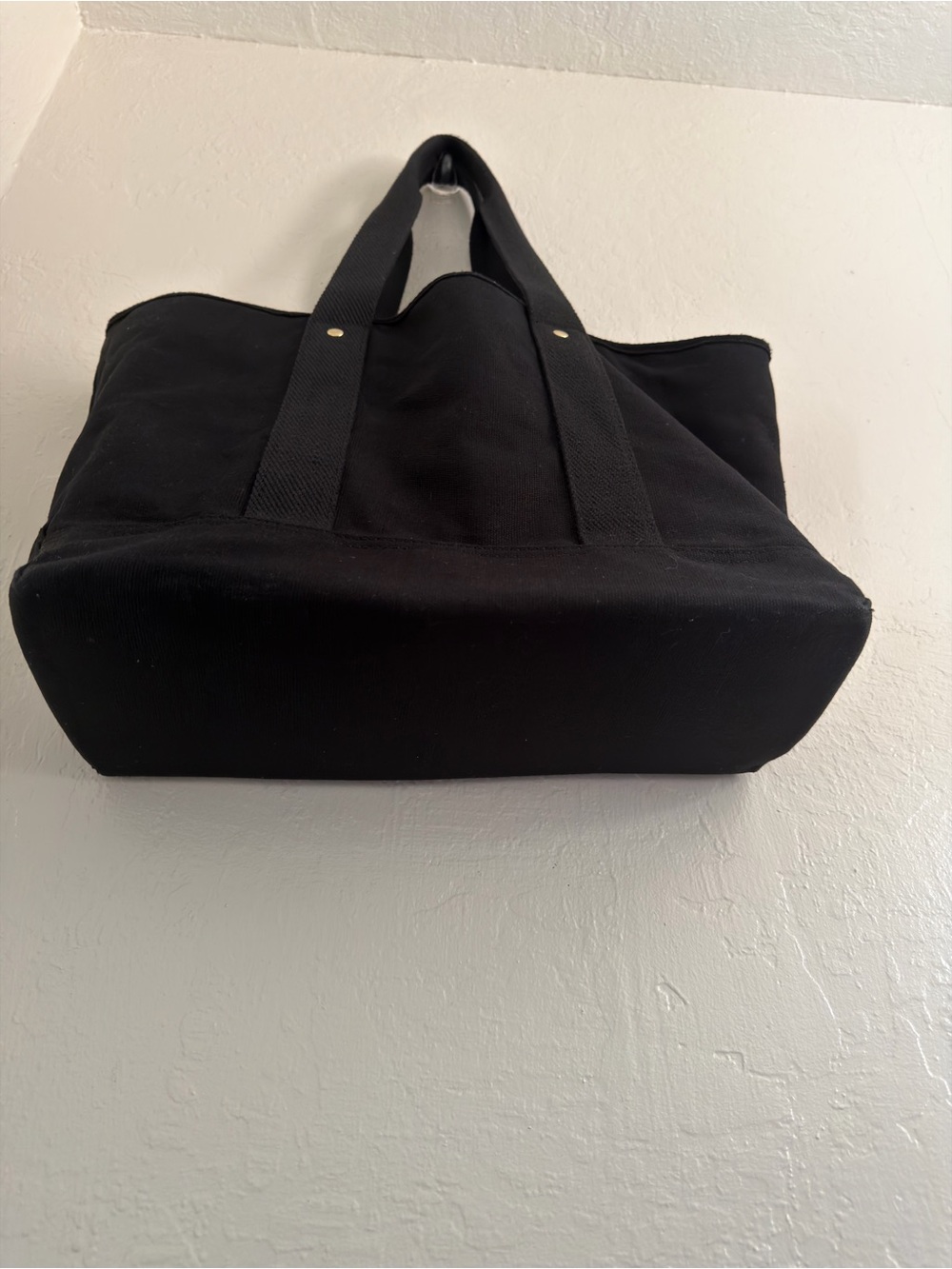 Coach Black Canvas Tote with Logo Front Pocket - Picture 3 of 7